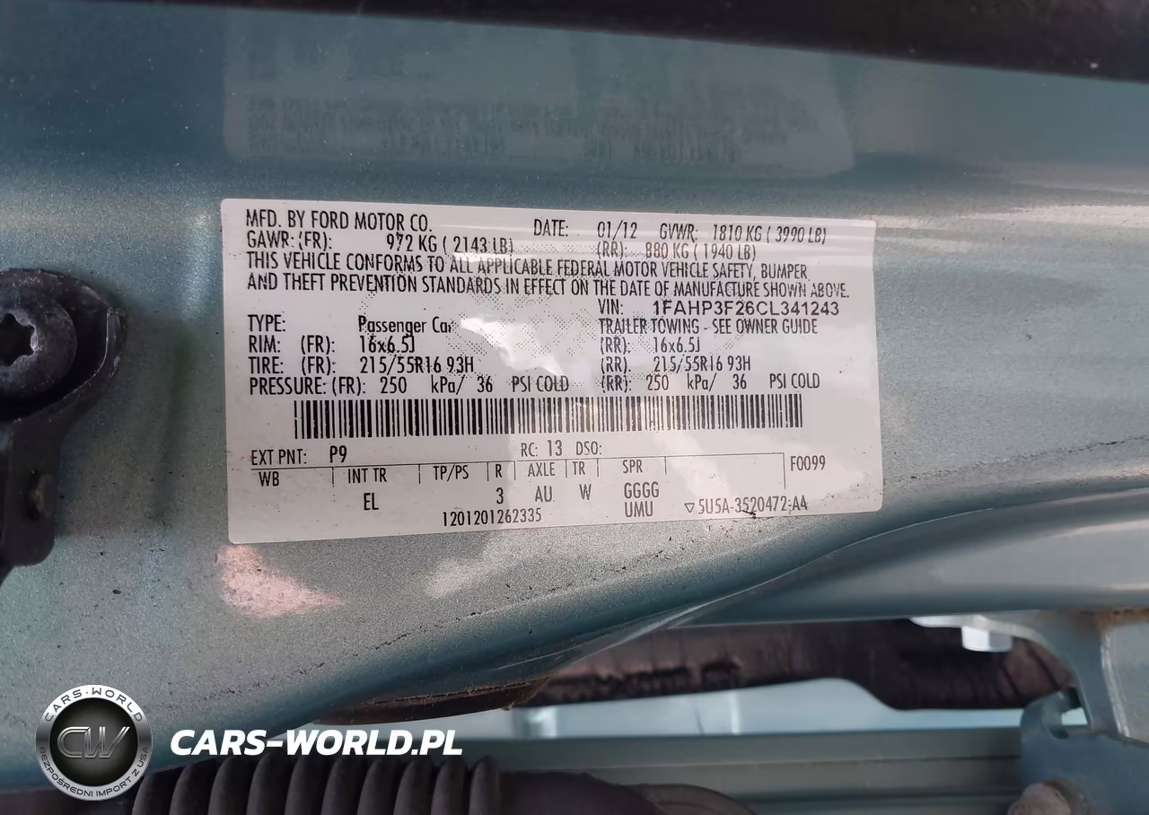 2012 Ford Focus Se VIN:1FAHP3F26CL341243 - 9