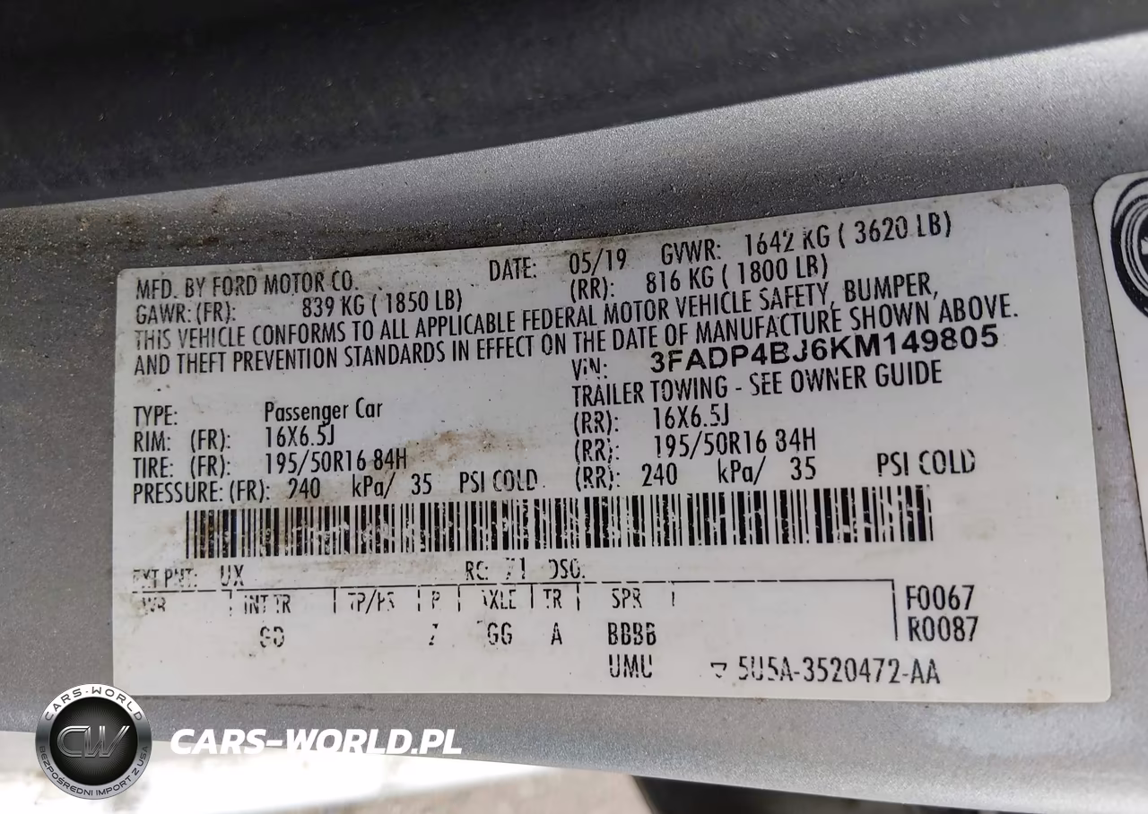 2019 Ford Fiesta Se VIN:3FADP4BJ6KM149805 - 9