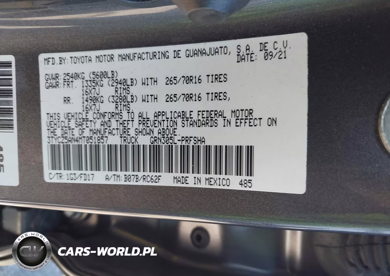 2021 Toyota Tacoma Trd Off-Road VIN:3TYCZ5AN4MT051857 - 9