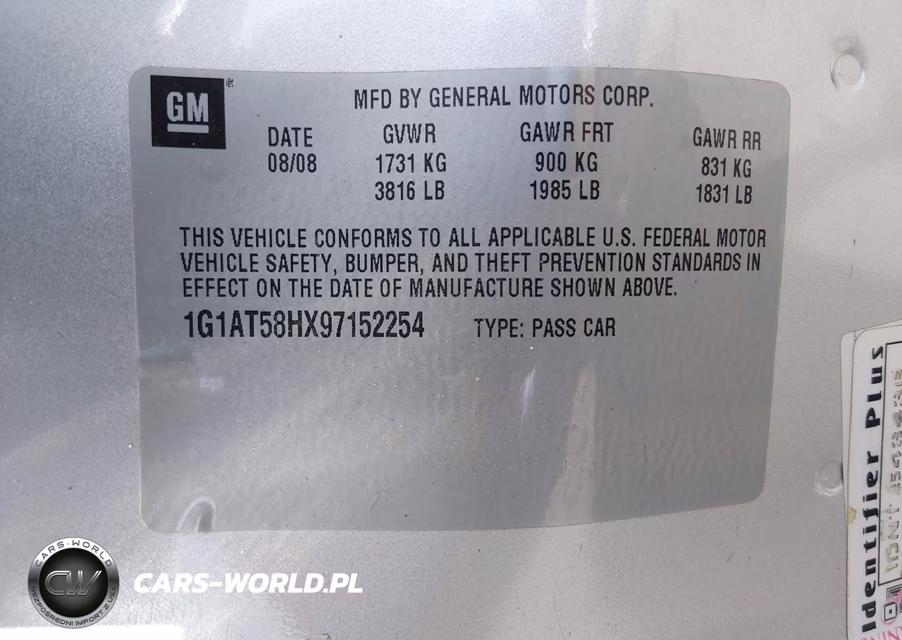 2009 Chevrolet Cobalt Lt VIN:1G1AT58HX97152254 - 9