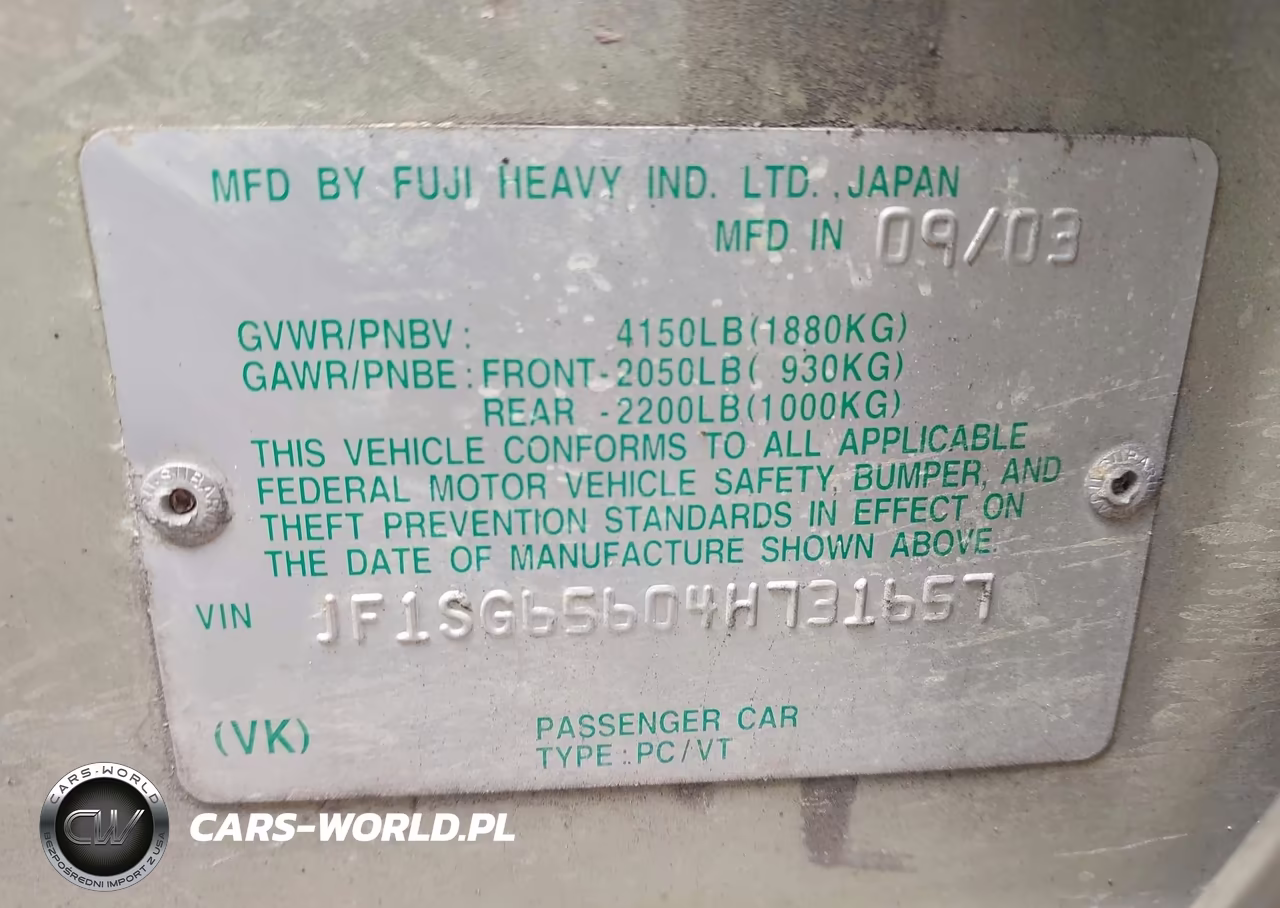 2004 Subaru Forester 2.5Xs VIN:JF1SG65604H731657 - 9