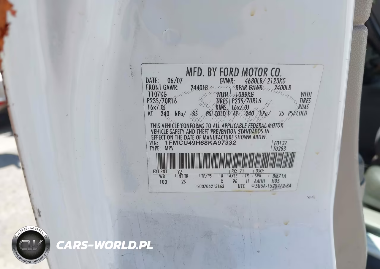 2008 Ford Escape Hybrid VIN:1FMCU49H68KA97332 - 9