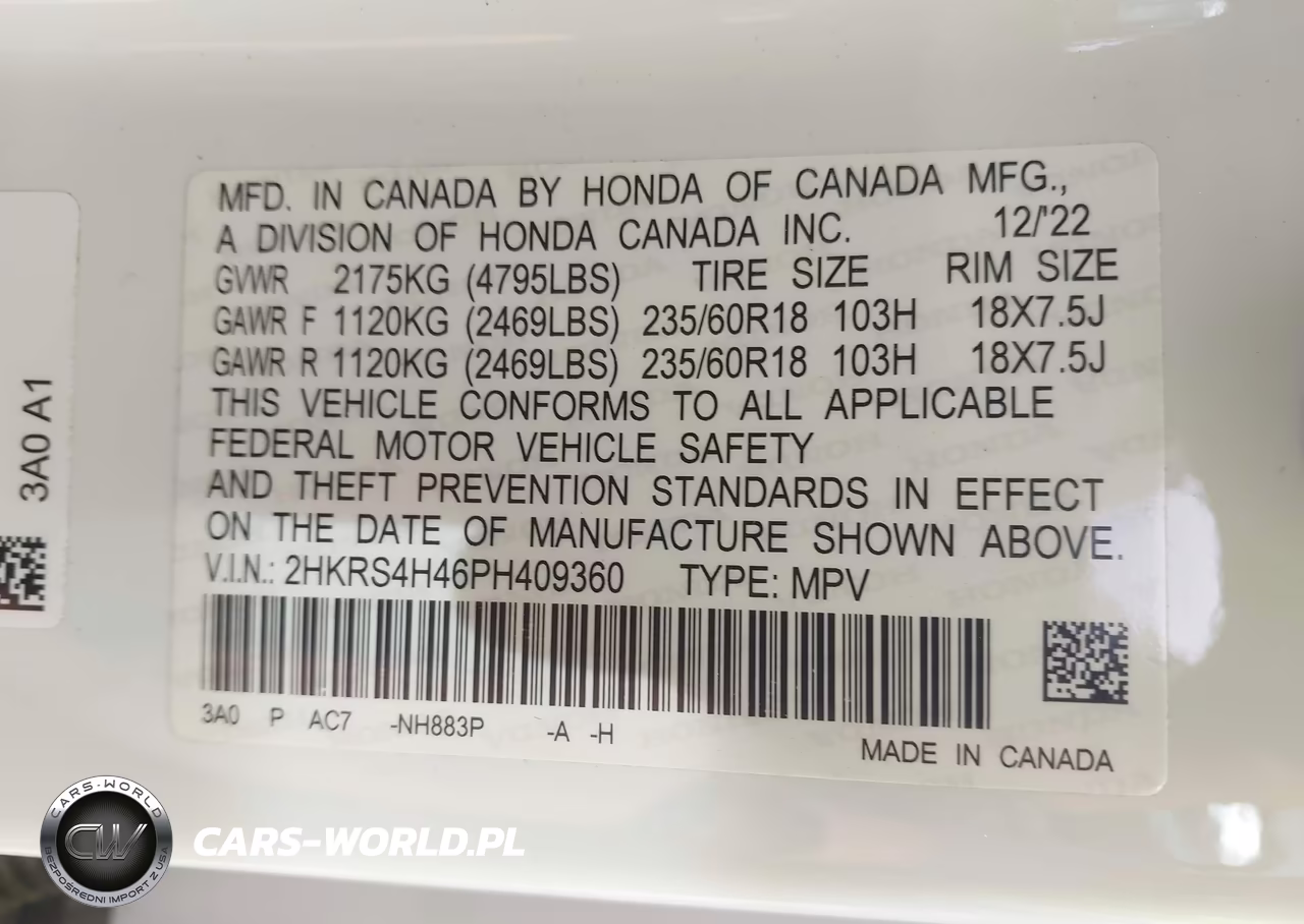 2023 Honda Cr-V Ex Awd VIN:2HKRS4H46PH409360 - 9