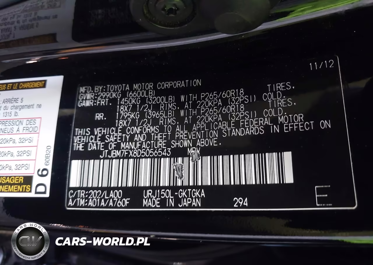 2013 Lexus Gx 460 VIN:JTJBM7FX8D5056543 - 9