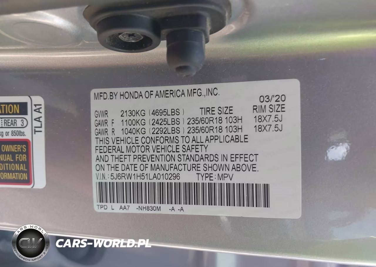 2020 Honda Cr-V 2Wd Ex VIN:5J6RW1H51LA010296 - 9