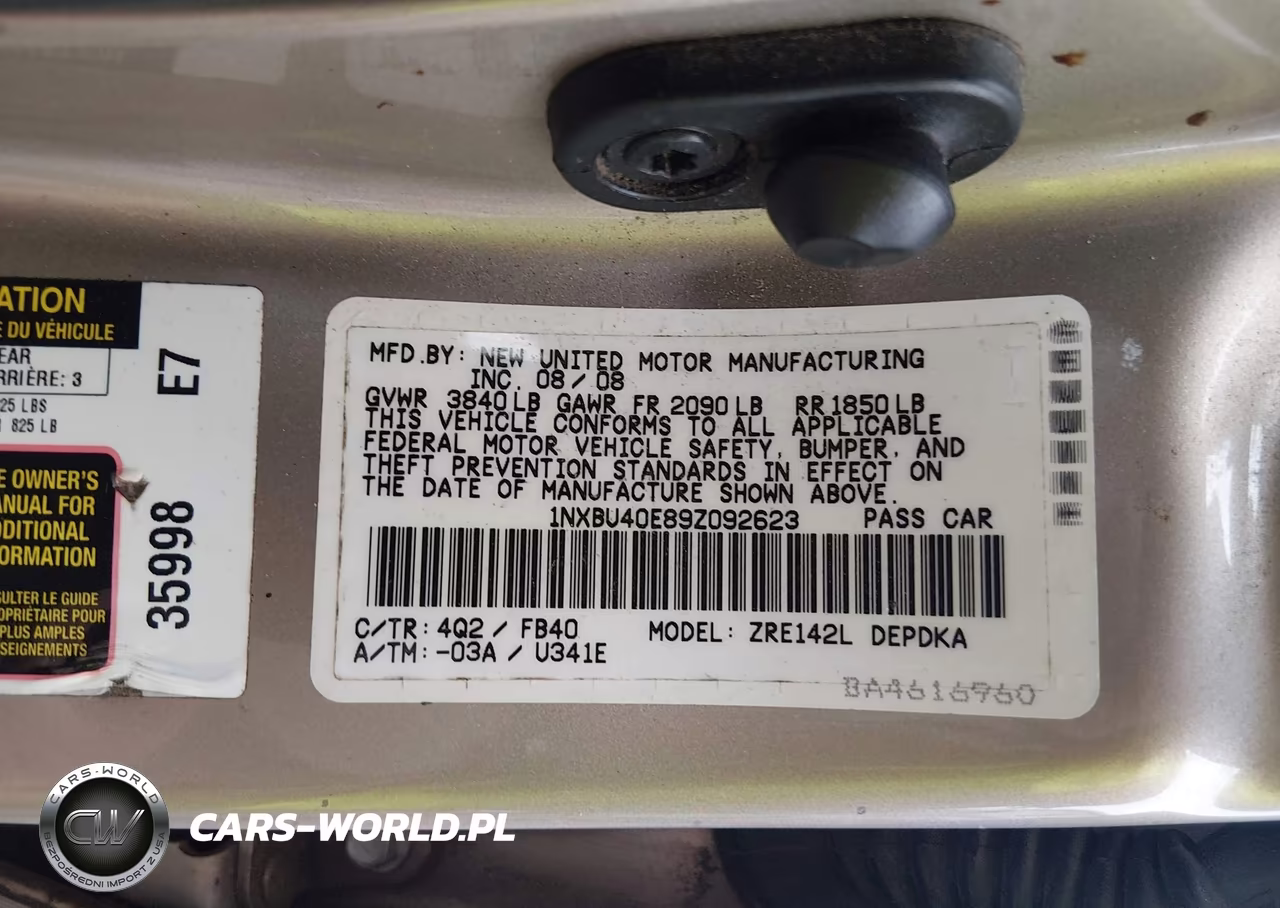 2009 Toyota Corolla Le VIN:1NXBU40E89Z092623 - 9