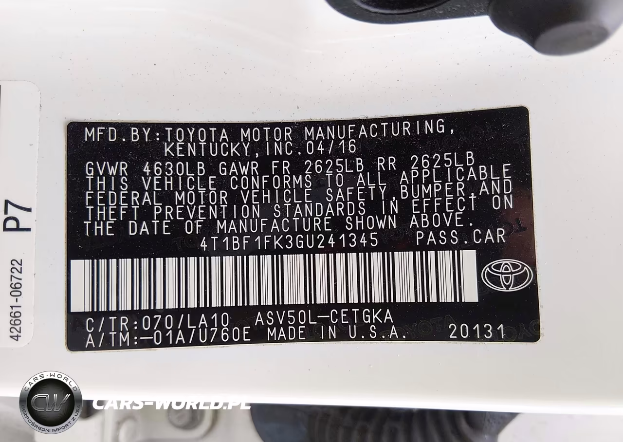 2016 Toyota Camry Xle VIN:4T1BF1FK3GU241345 - 9