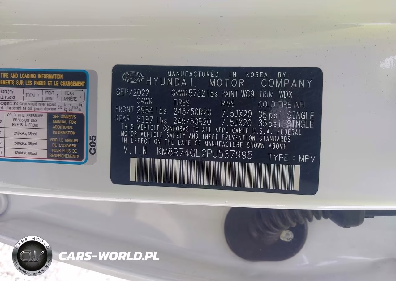 2023 Hyundai Palisade Calligraphy VIN:KM8R74GE2PU537995 - 9