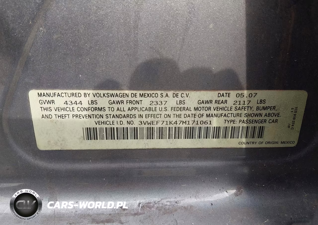 2007 Volkswagen Jetta Wolfsburg Edition VIN:3VWEF71K47M171061 - 9