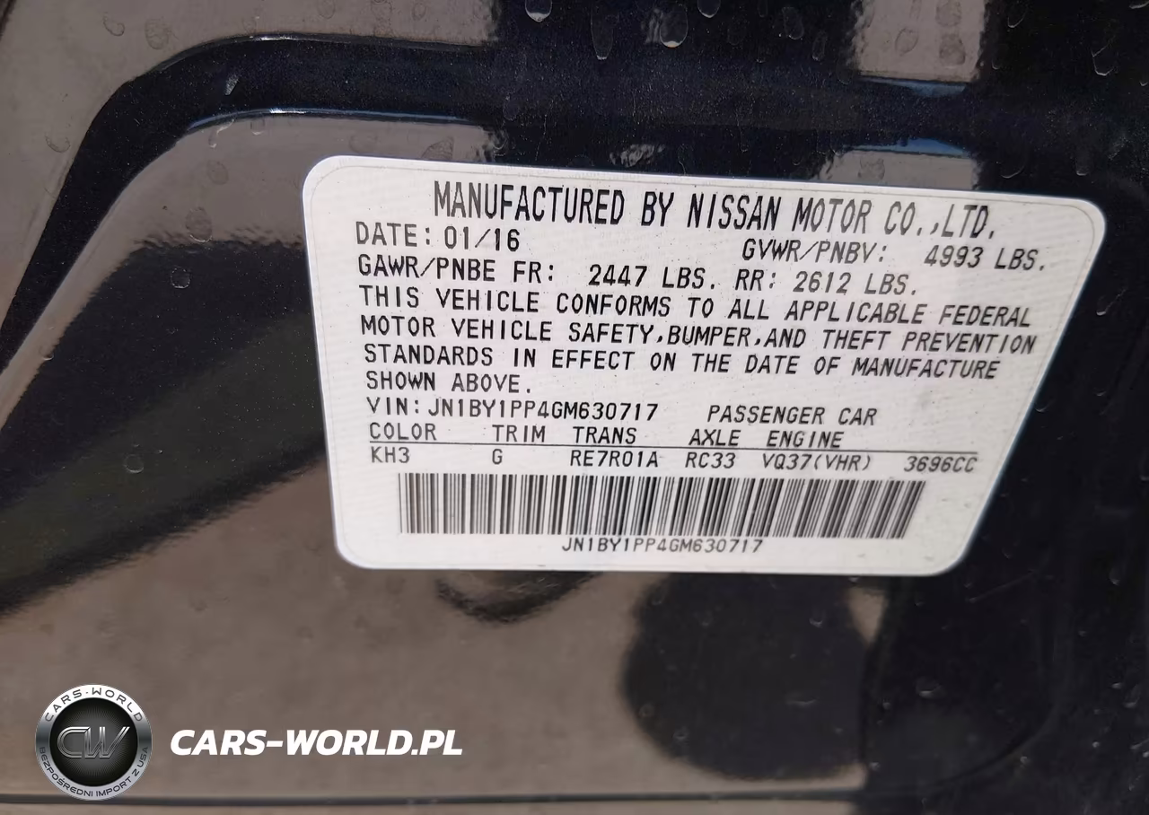 2016 Infiniti Q70L 3.7 VIN:JN1BY1PP4GM630717 - 9