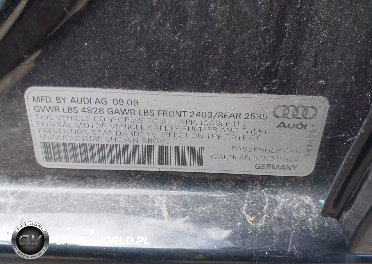 2010 Audi A4 2.0T Premium VIN:WAUHFAFL9AN019804 - 9