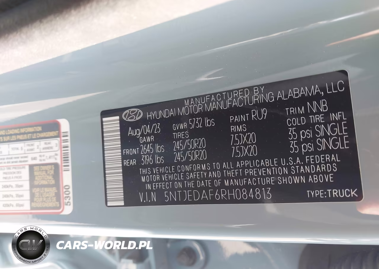 2024 Hyundai Santa Cruz Limited VIN:5NTJEDAF6RH084813 - 9