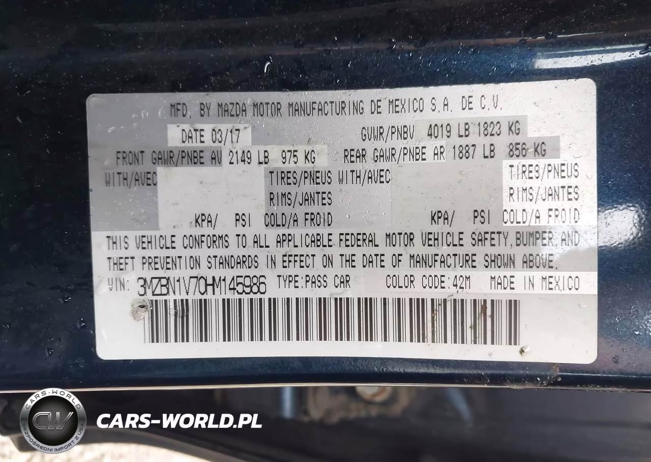 2017 Mazda Mazda3 Touring VIN:3MZBN1V70HM145986 - 9
