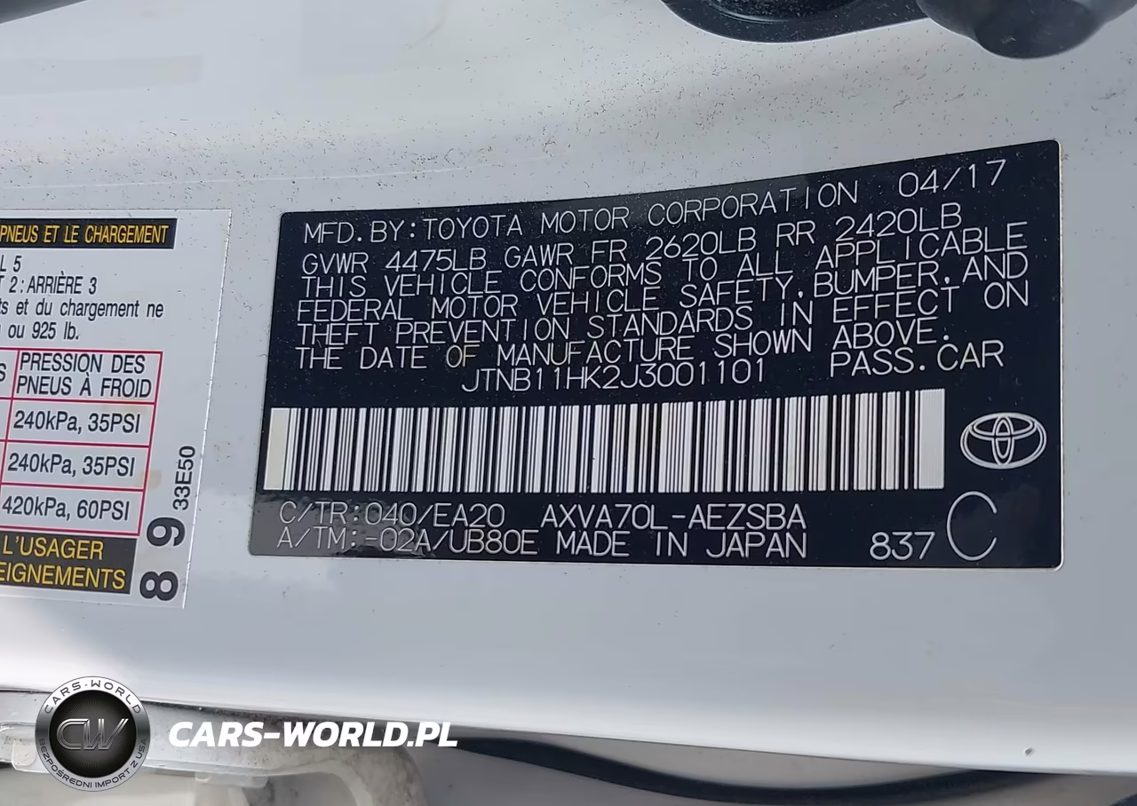 2018 Toyota Camry Se VIN:JTNB11HK2J3001101 - 9
