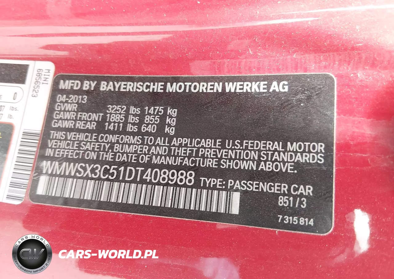 2013 Mini Coupe Cooper S VIN:WMWSX3C51DT408988 - 9