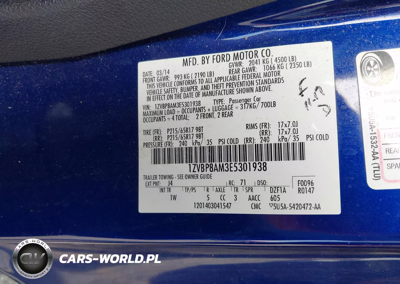 2014 Ford Mustang V6 VIN:1ZVBP8AM3E5301938 - 9