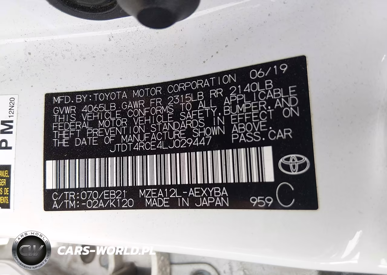 2020 Toyota Corolla Xse VIN:JTDT4RCE4LJ029447 - 9