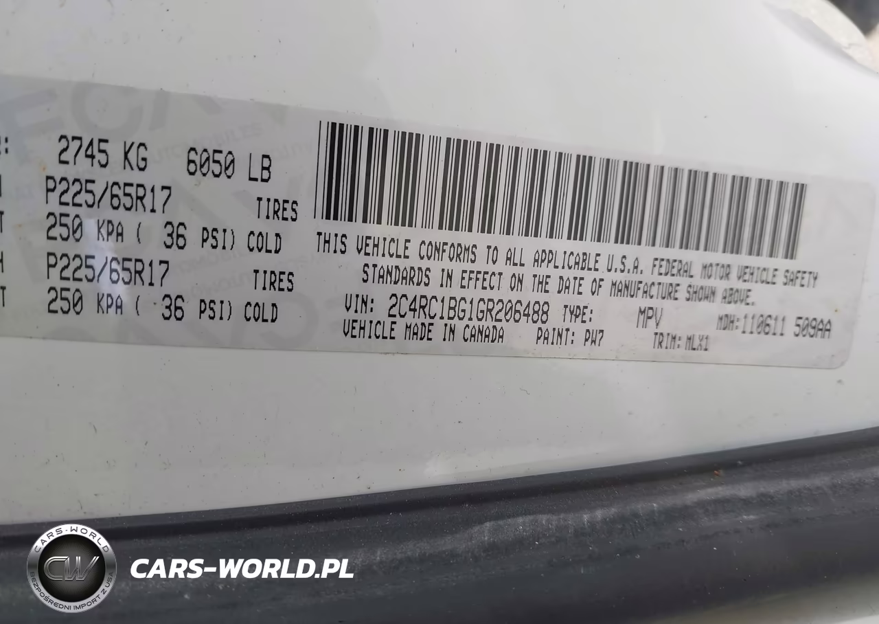 2016 Chrysler Town & Country Touring VIN:2C4RC1BG1GR206488 - 9