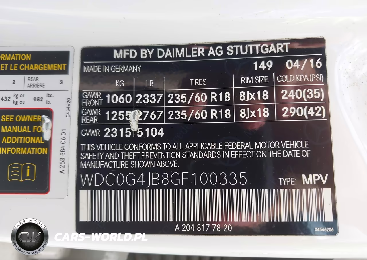 2016 Mercedes-Benz Glc 300 VIN:WDC0G4JB8GF100335 - 9