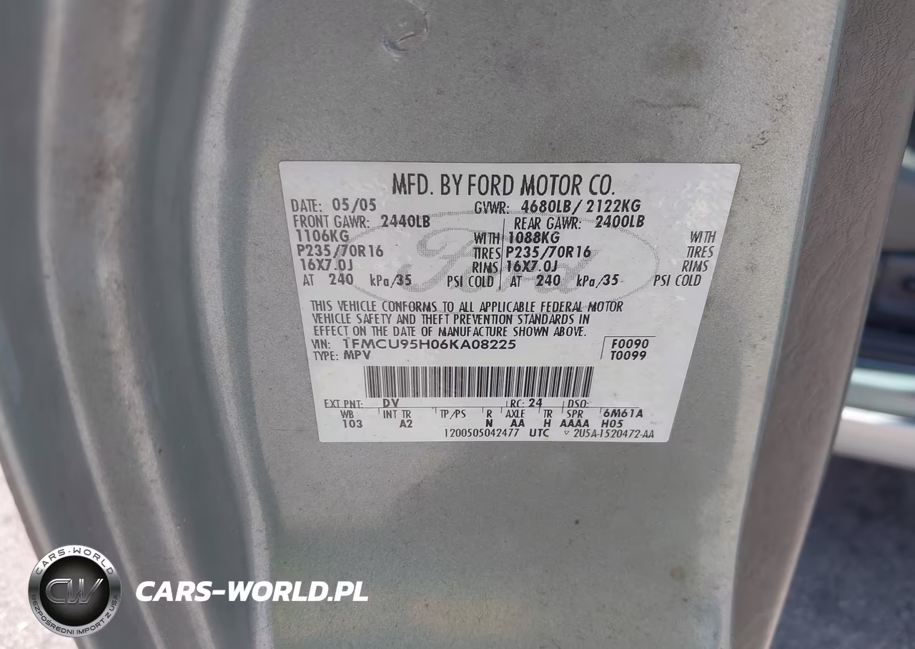 2006 Ford Escape Hybrid VIN:1FMCU95H06KA08225 - 9