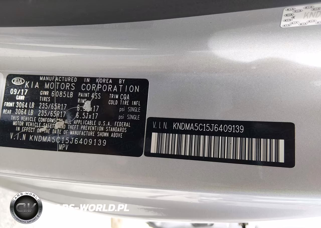 2018 Kia Sedona L VIN:KNDMA5C15J6409139 - 9