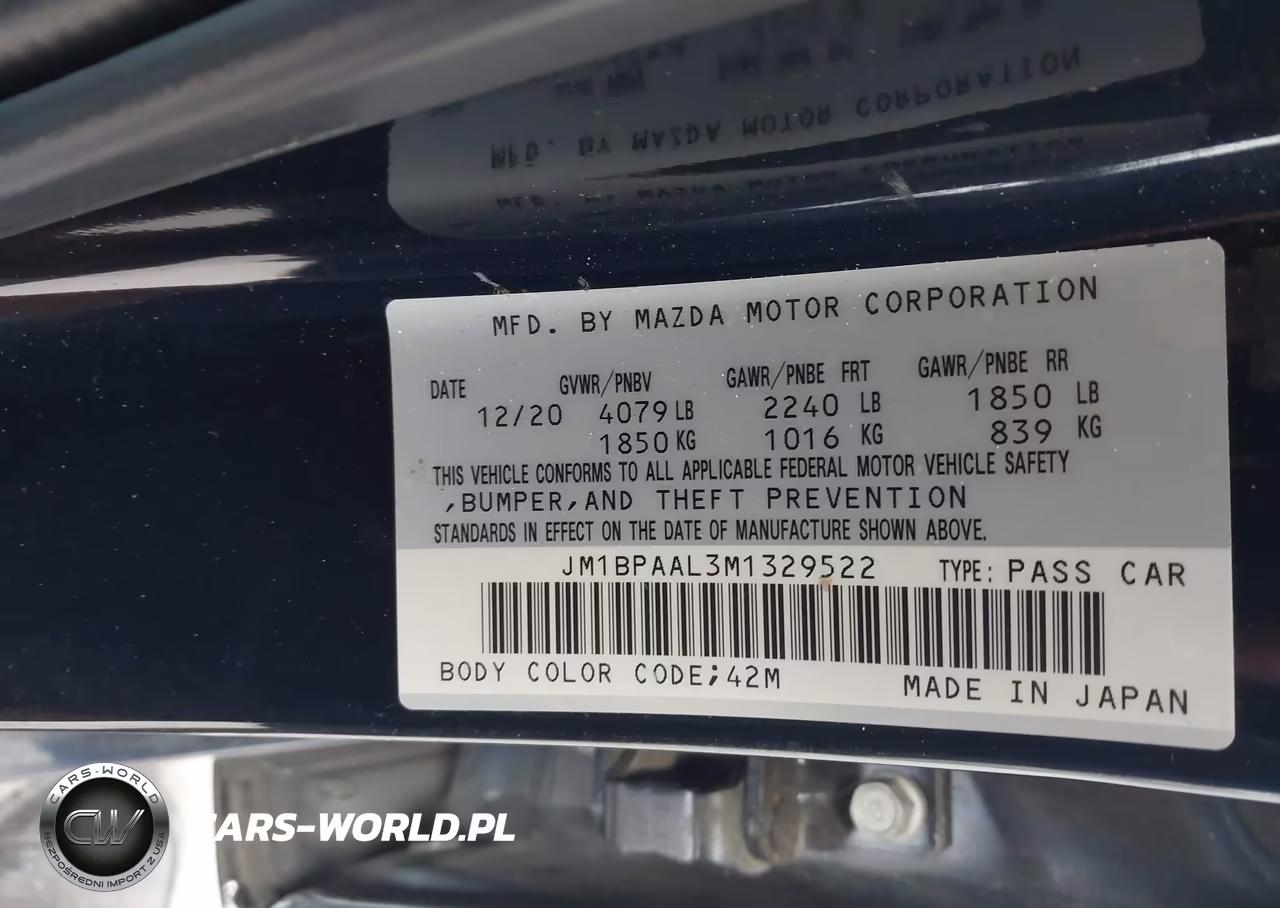 2021 Mazda Mazda3 2.5 S VIN:JM1BPAAL3M1329522 - 9