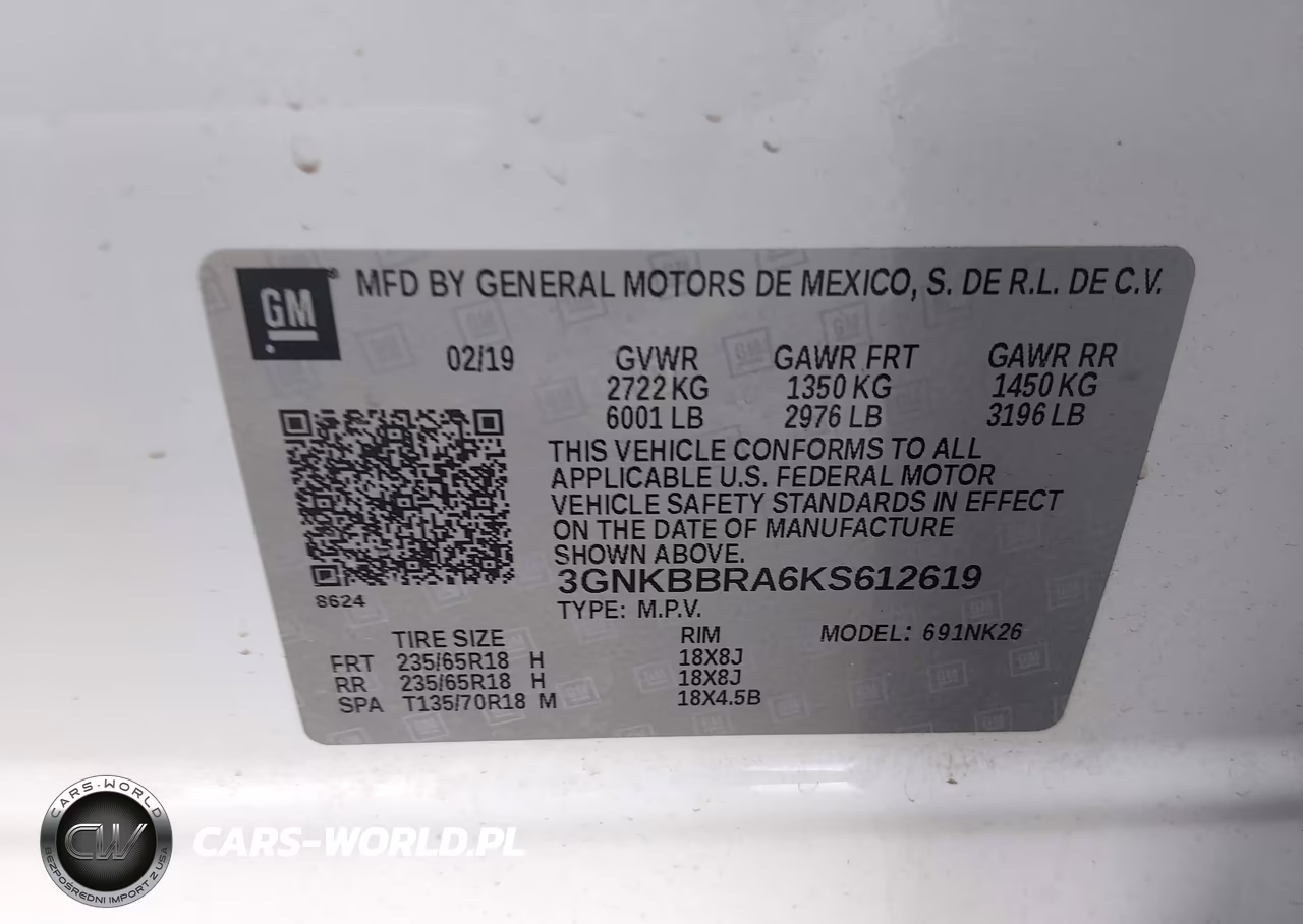 2019 Chevrolet Blazer VIN:3GNKBBRA6KS612619 - 9