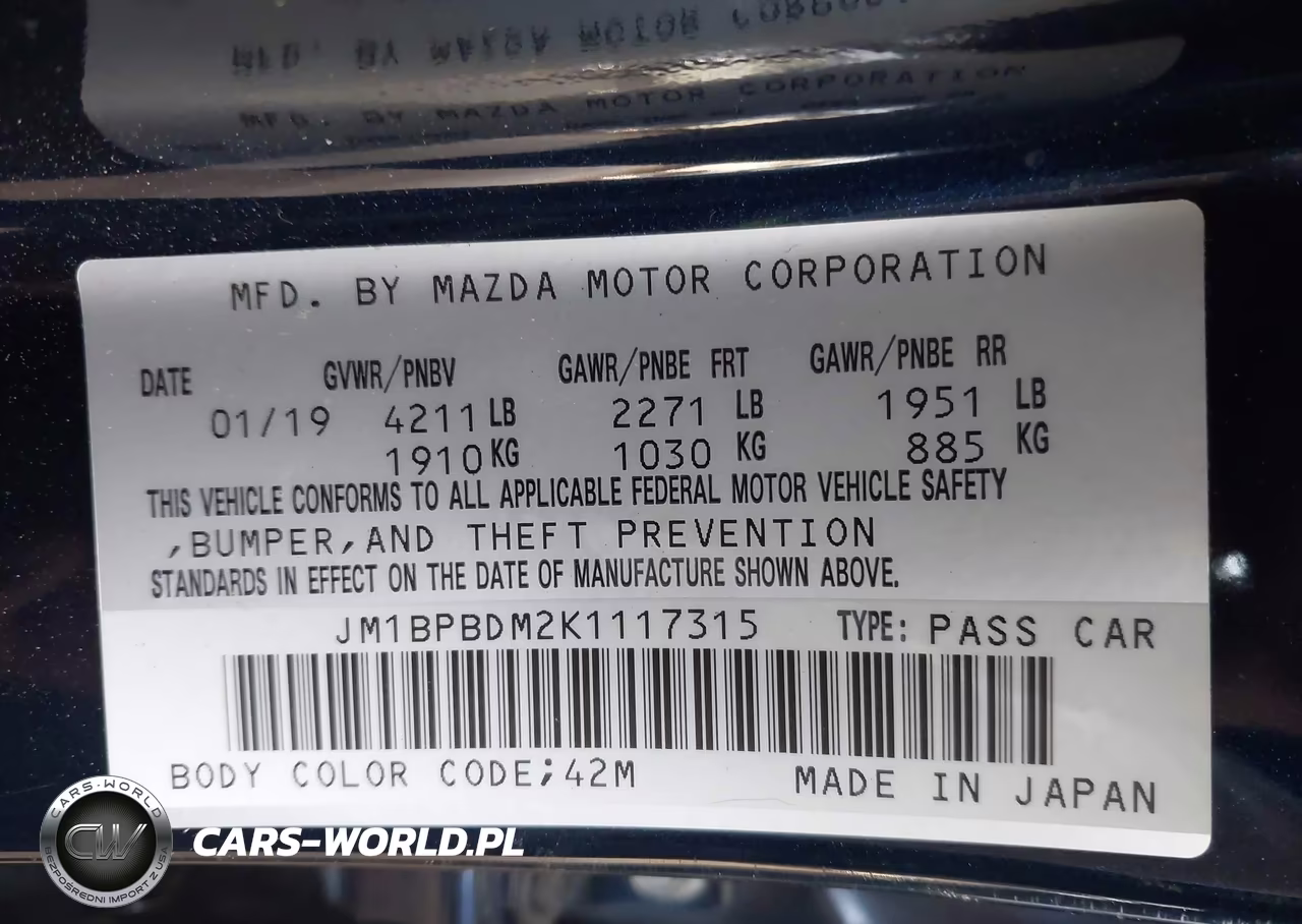 2019 Mazda Mazda3 Preferred Package VIN:JM1BPBDM2K1117315 - 9