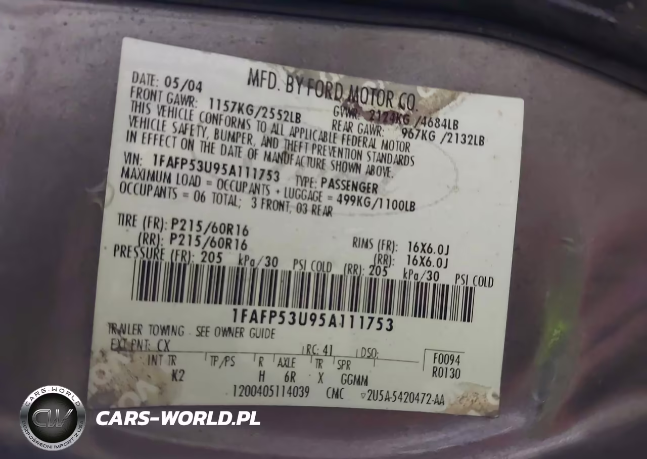 2005 Ford Taurus Se VIN:1FAFP53U95A111753 - 9