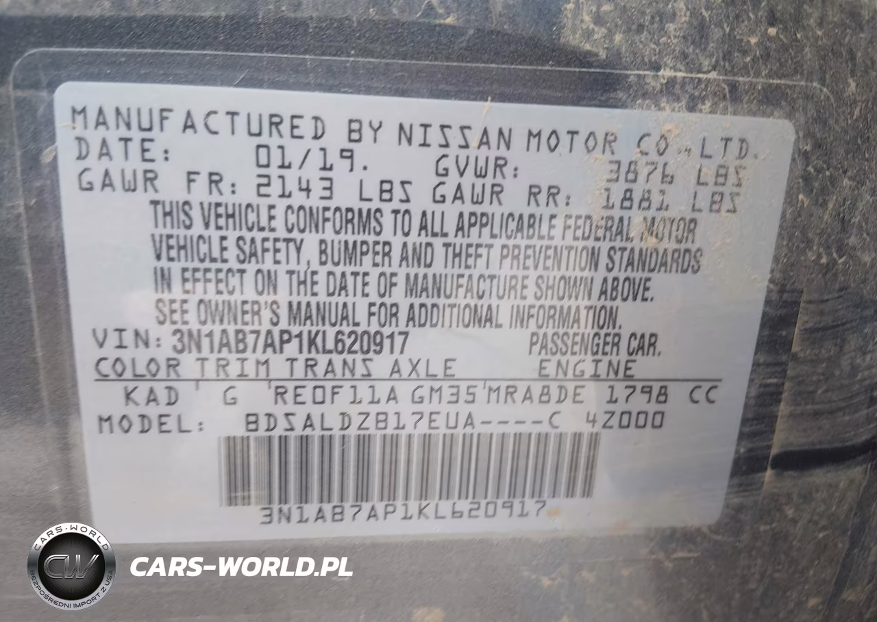 2019 Nissan Sentra Sv VIN:3N1AB7AP1KL620917 - 9