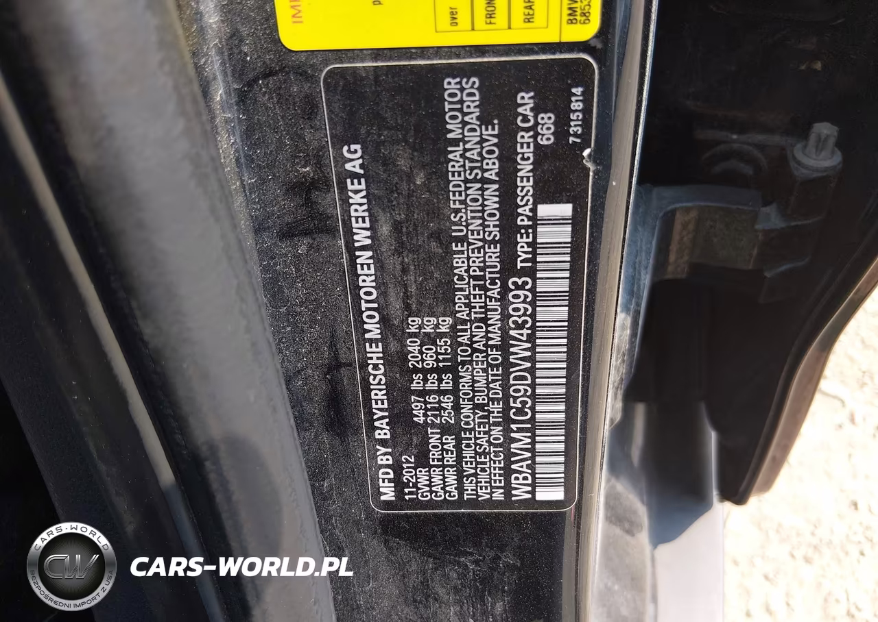 2013 BMW X1 Sdrive28I VIN:WBAVM1C59DVW43993 - 9