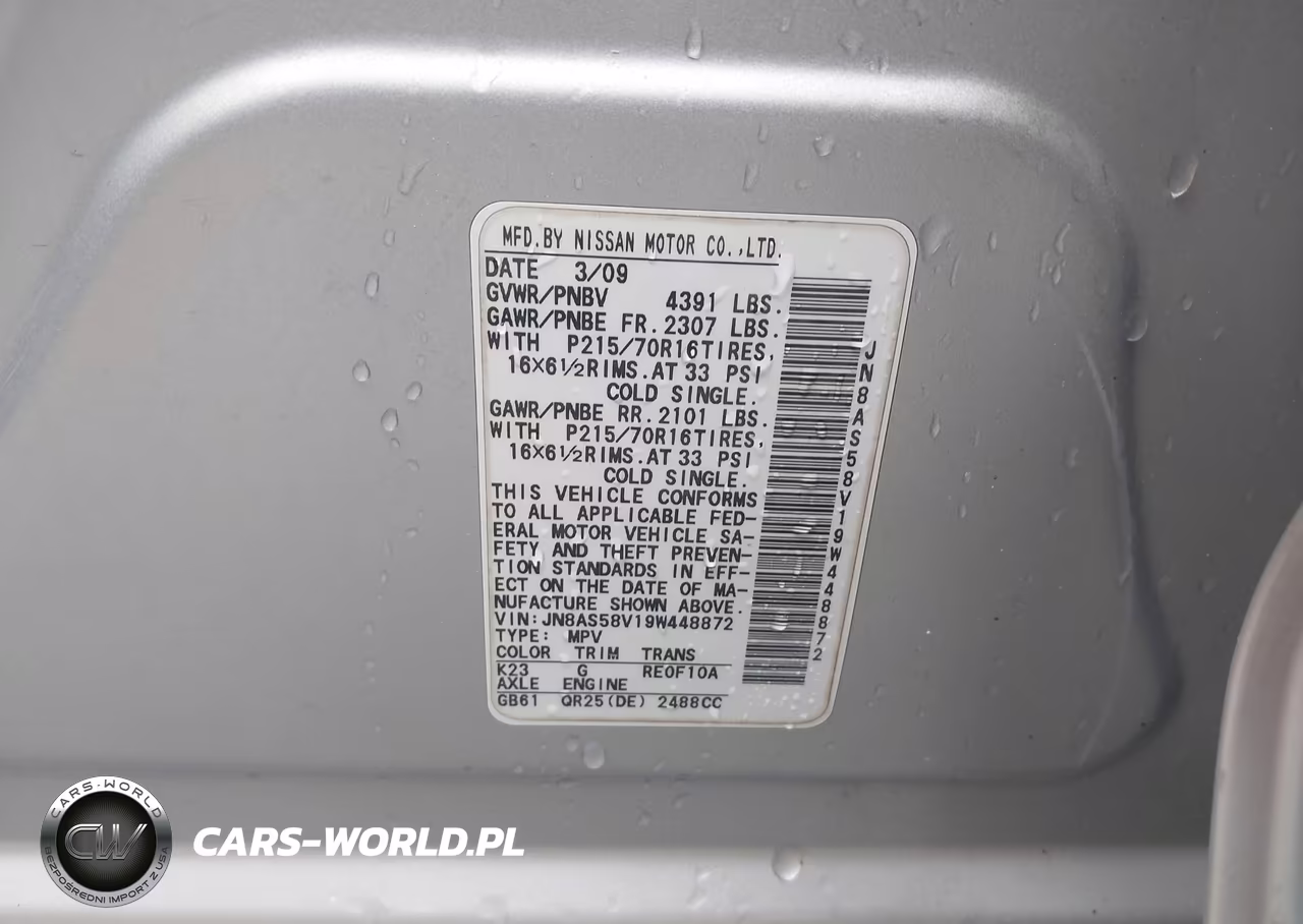 2009 Nissan Rogue S VIN:JN8AS58V19W448872 - 9
