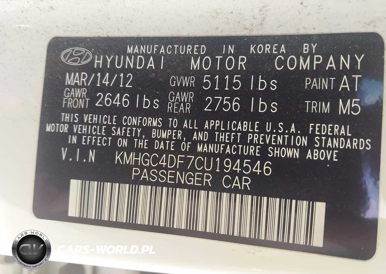 2012 Hyundai Genesis 4.6 VIN:KMHGC4DF7CU194546 - 9