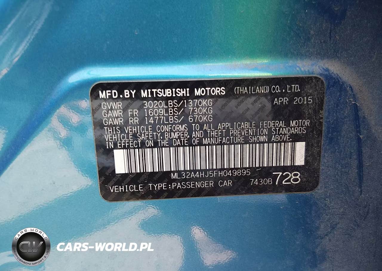 2015 Mitsubishi Mirage Es VIN:ML32A4HJ5FH049895 - 9