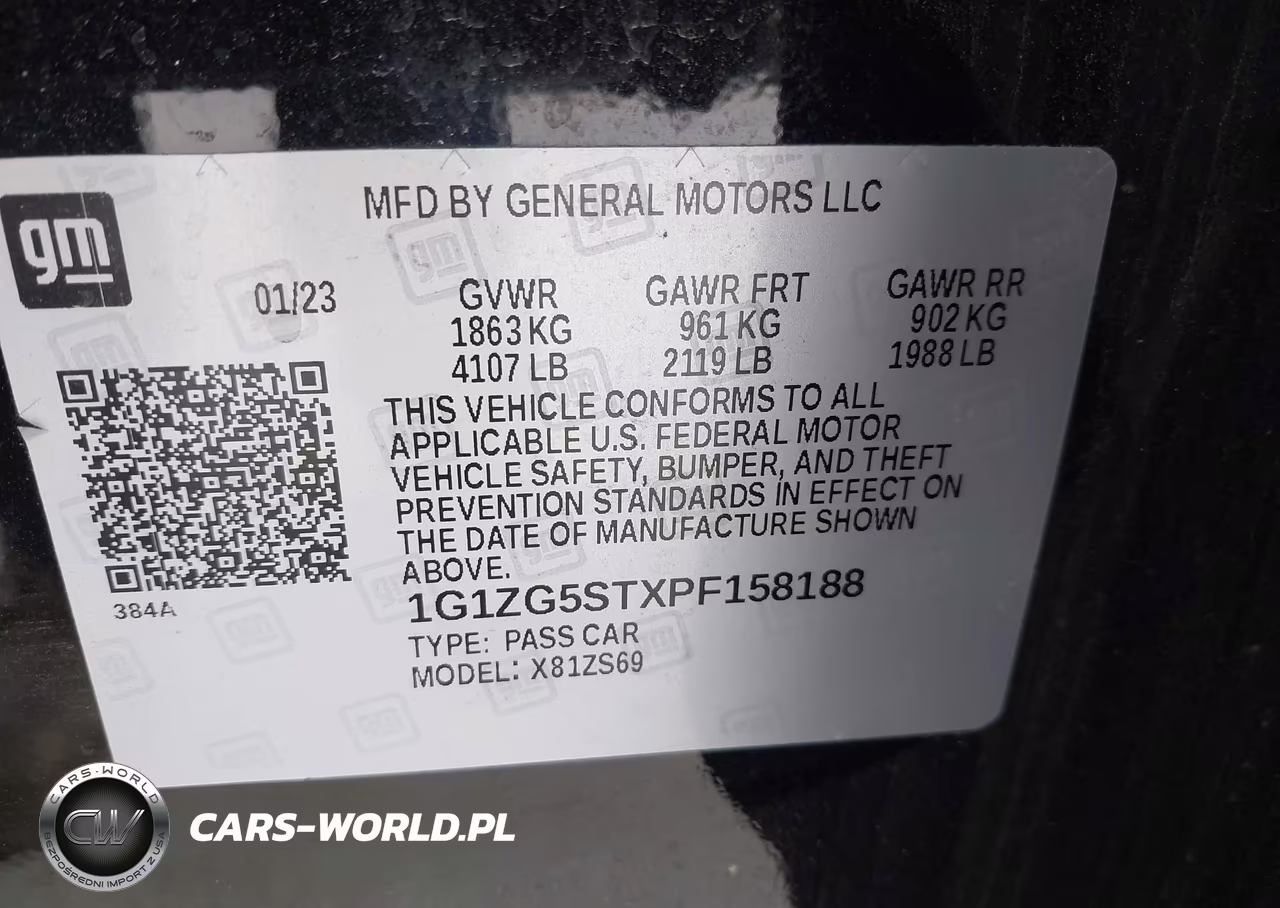 2023 Chevrolet Malibu Fwd Rs VIN:1G1ZG5STXPF158188 - 9