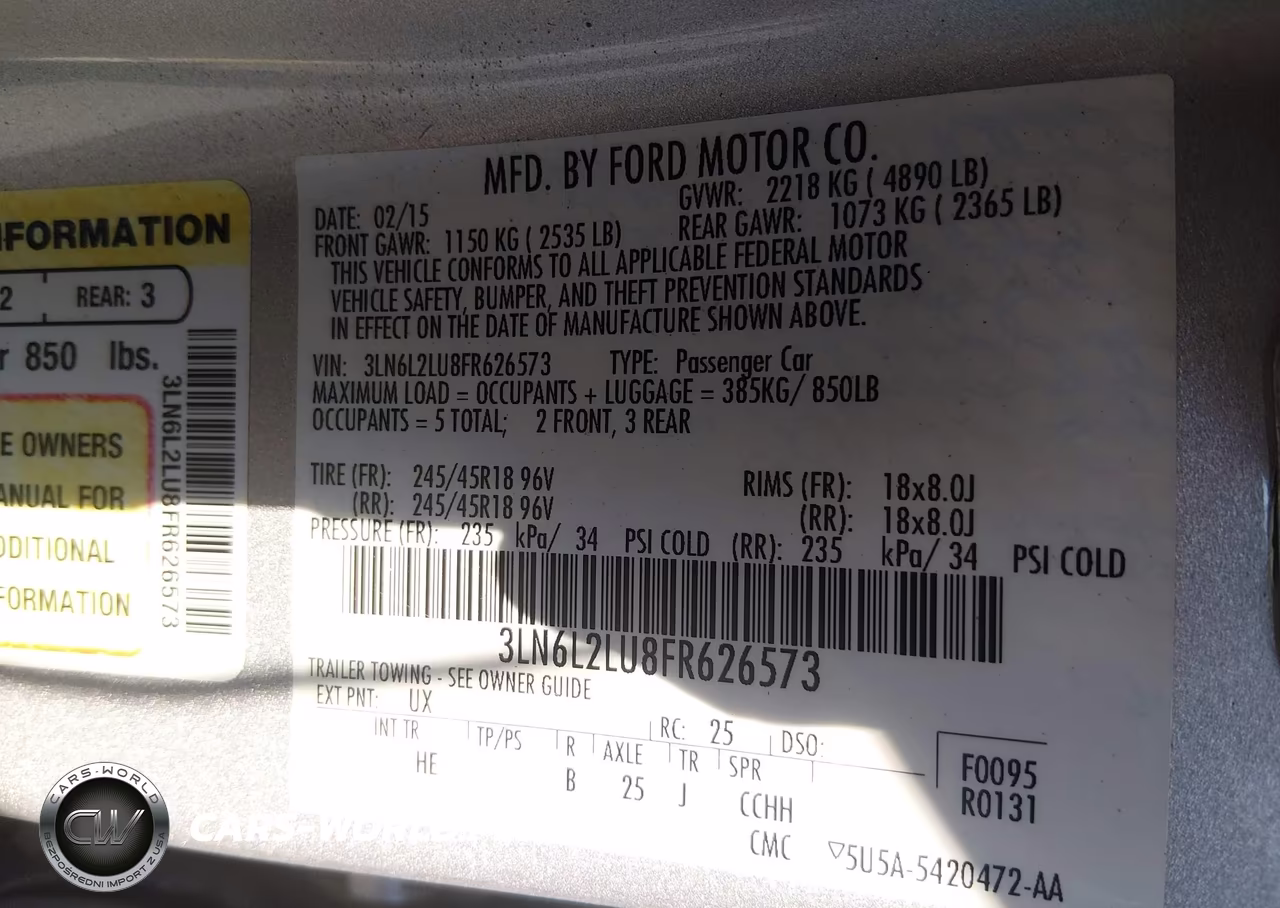2015 Lincoln Mkz Hybrid VIN:3LN6L2LU8FR626573 - 9