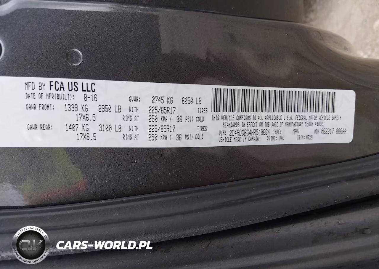 2017 Dodge Grand Caravan Se Plus VIN:2C4RDGBG4HR549684 - 9