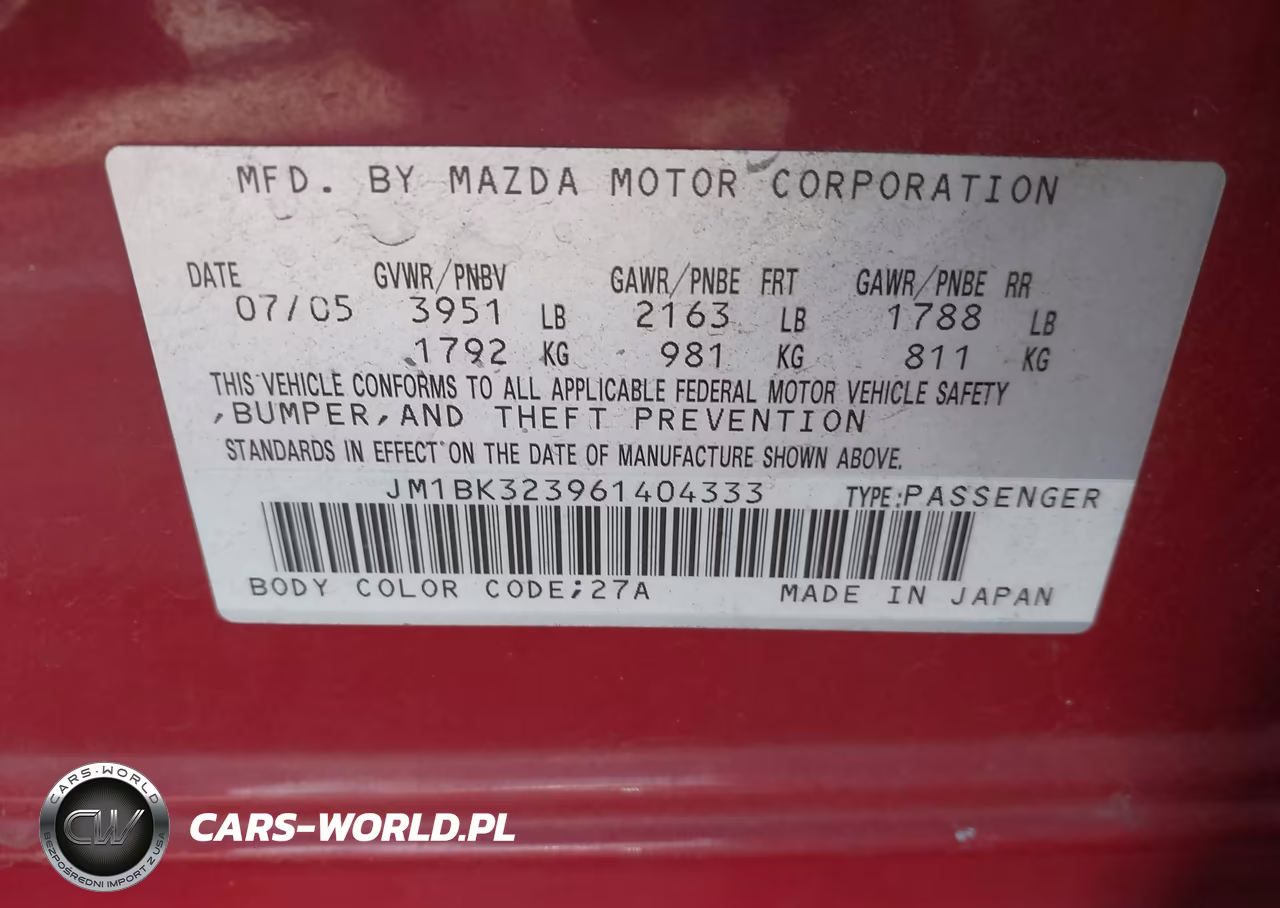 2006 Mazda Mazda3 S Grand Touring VIN:JM1BK323961404333 - 9