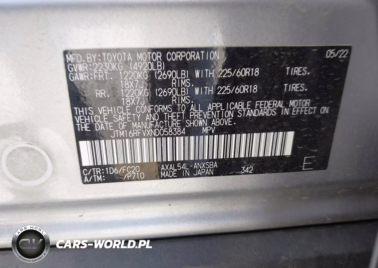 2022 Toyota Rav4 Hybrid Se VIN:JTM16RFVXND058384 - 9