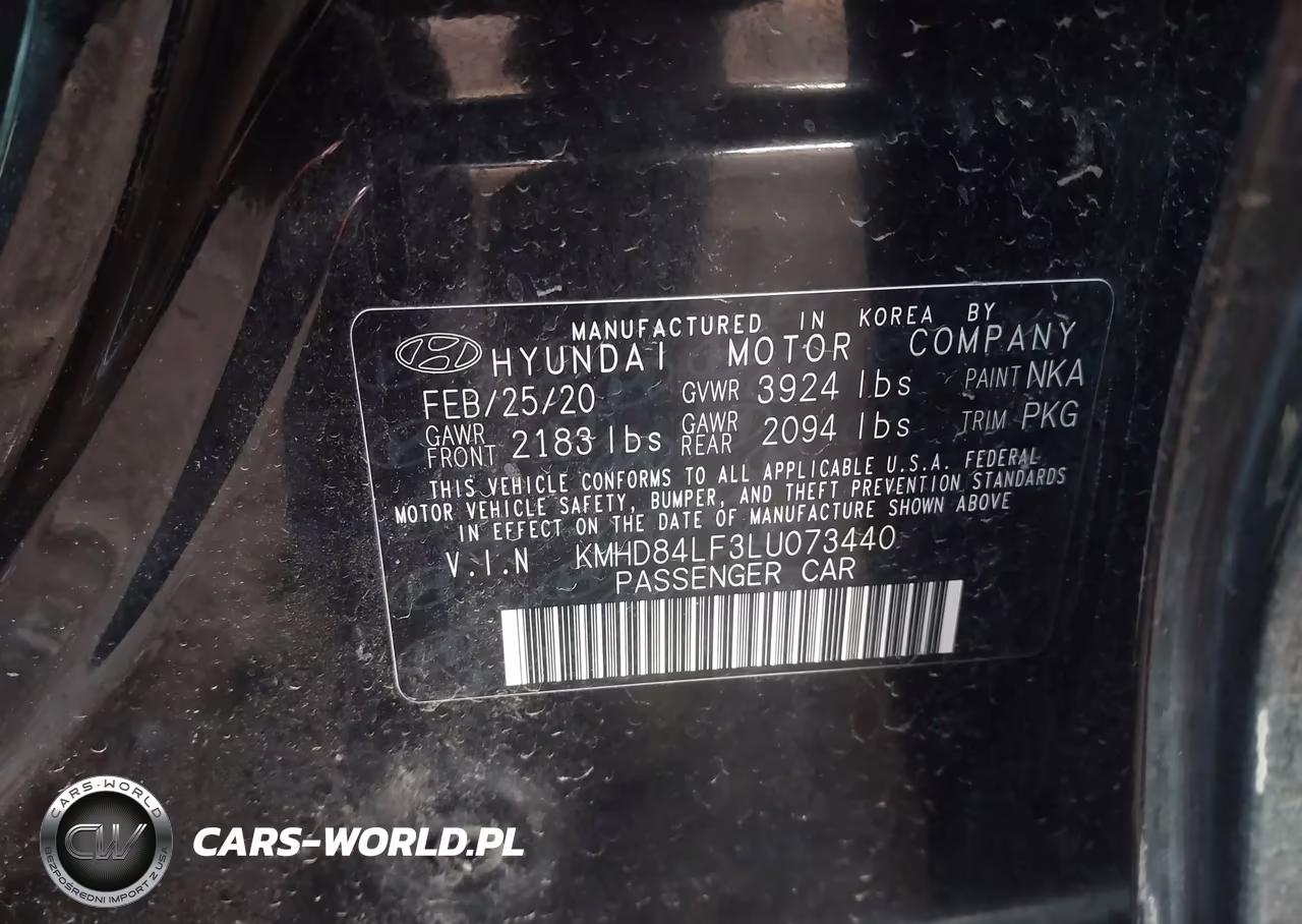 2020 Hyundai Elantra Limited VIN:KMHD84LF3LU073440 - 9