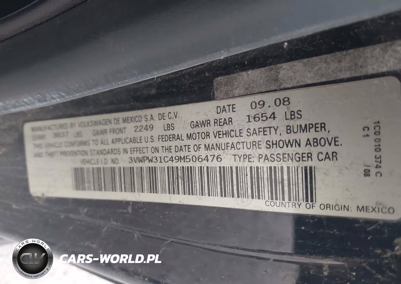 2009 Volkswagen New Beetle 2.5L VIN:3VWPW31C49M506476 - 9