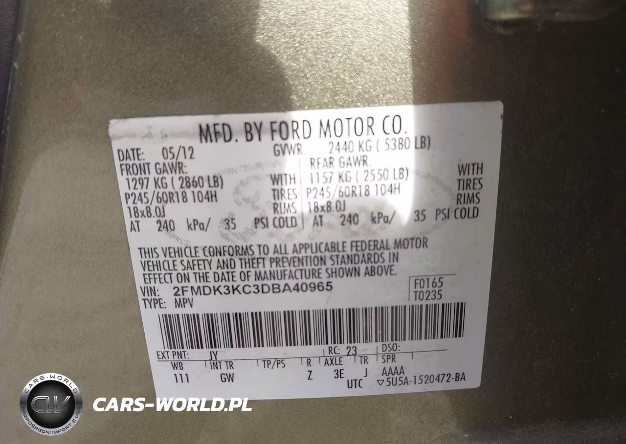 2013 Ford Edge Limited VIN:2FMDK3KC3DBA40965 - 9
