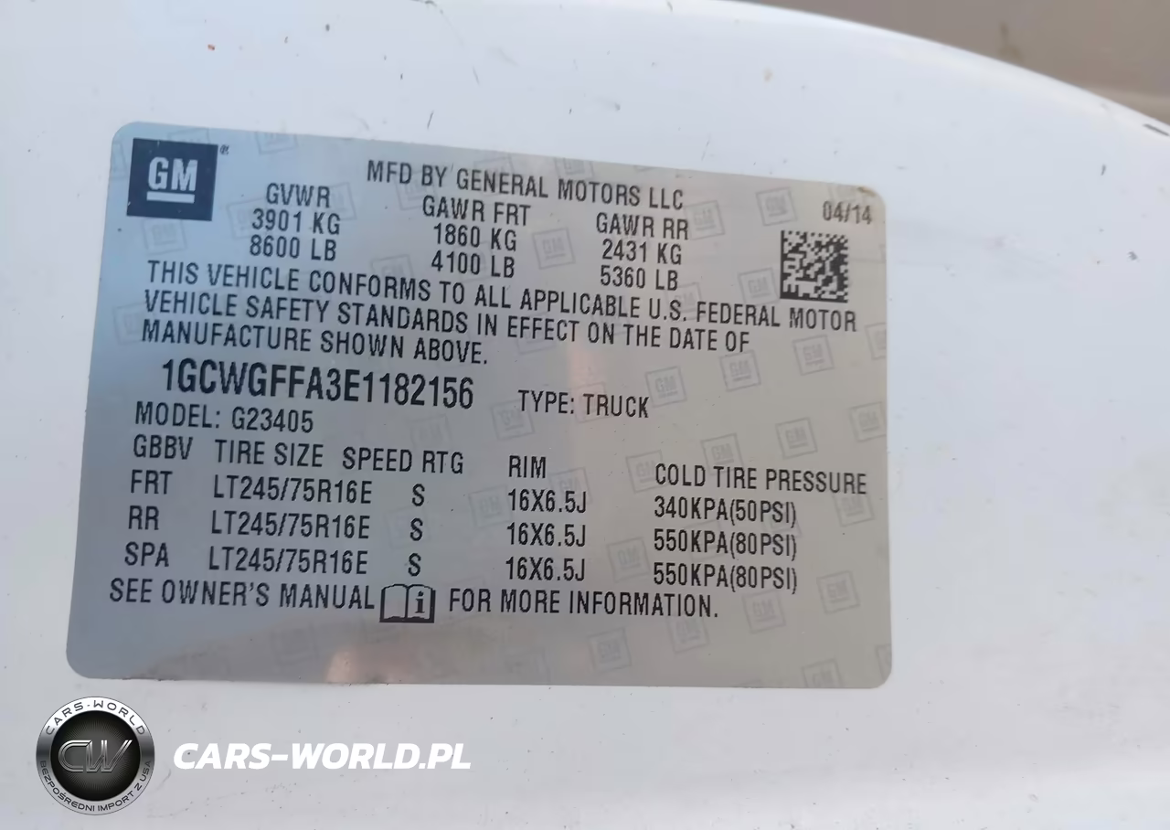 2014 Chevrolet Express 2500 Work Van VIN:1GCWGFFA3E1182156 - 9