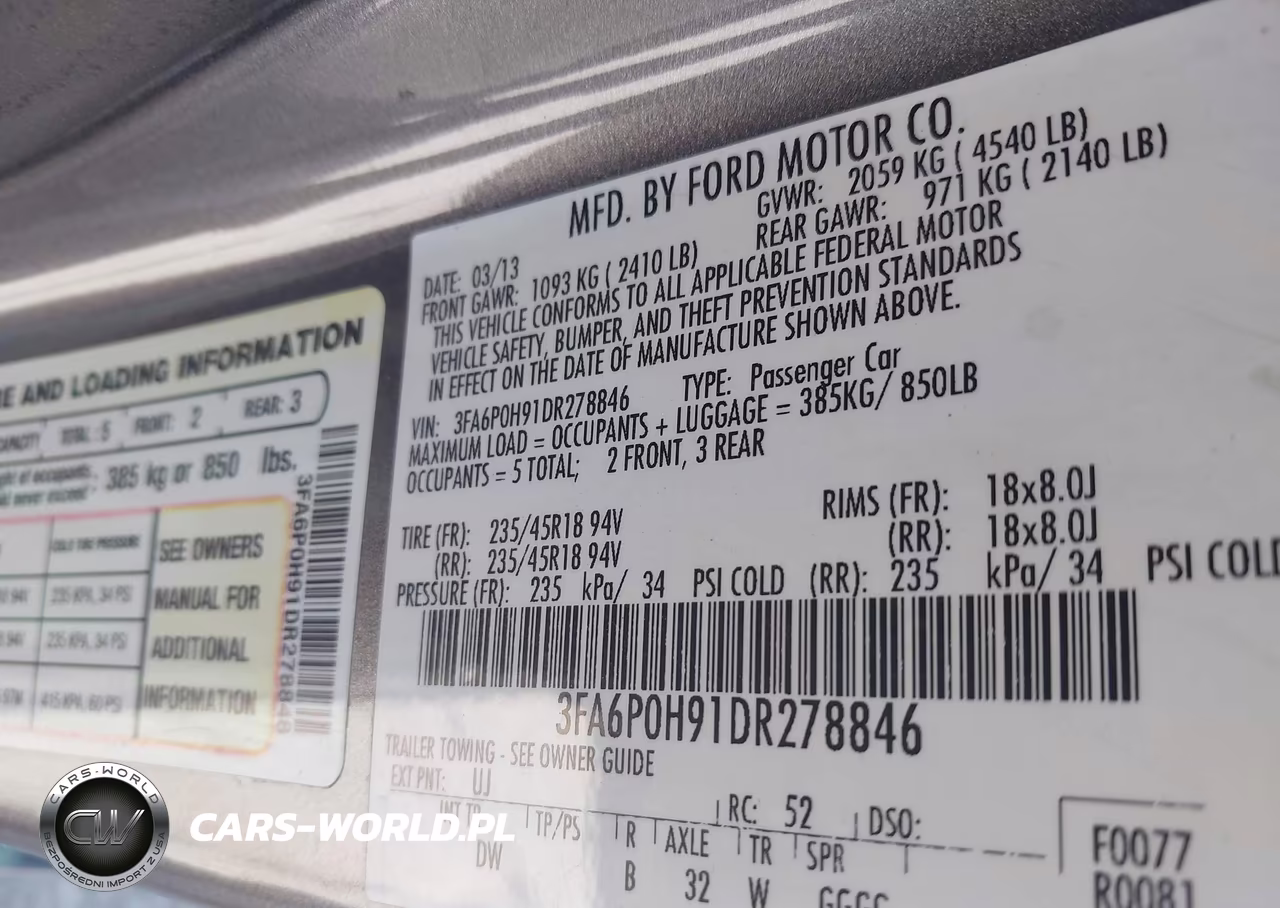 2013 Ford Fusion Se VIN:3FA6P0H91DR278846 - 9