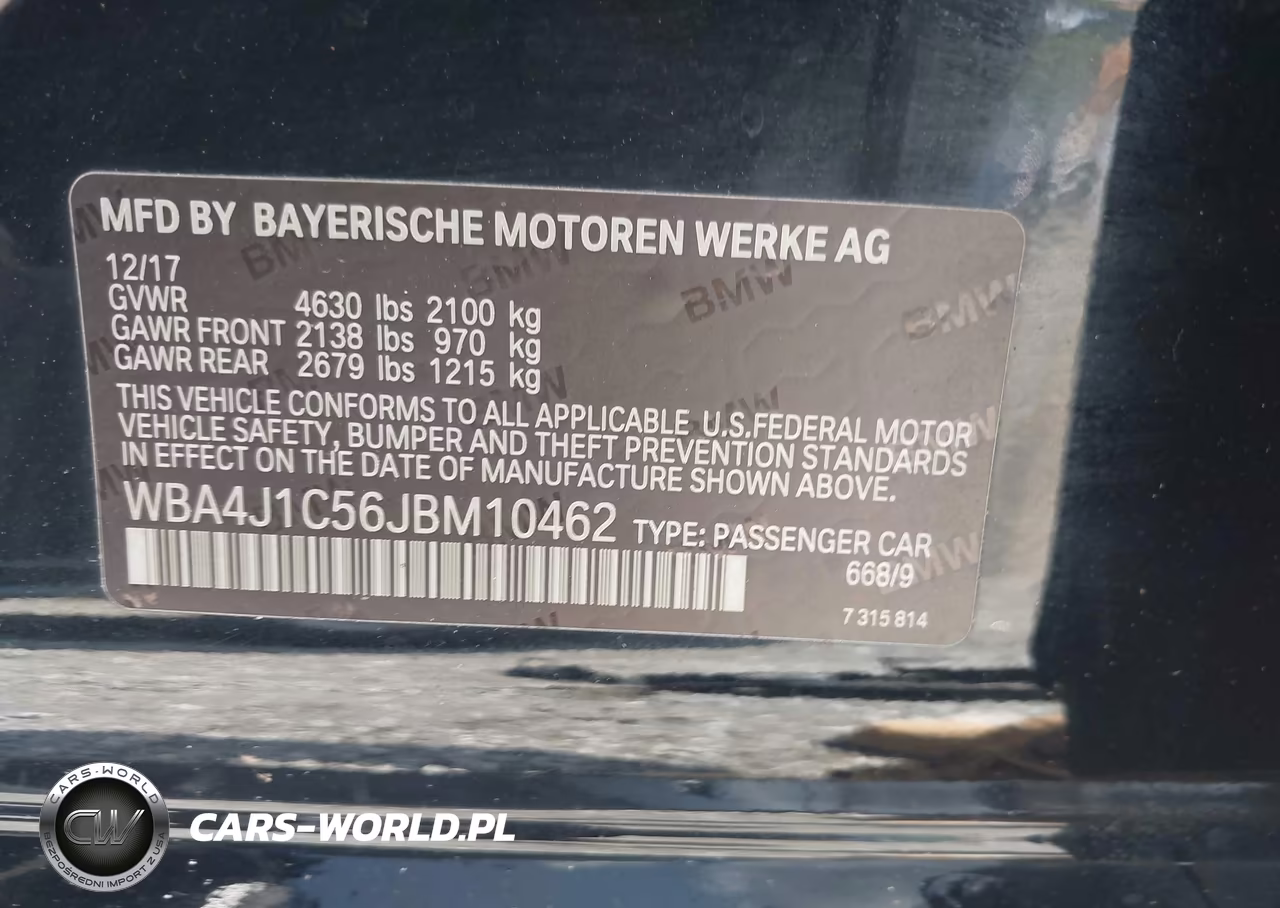 2018 BMW 430I Gran Coupe VIN:WBA4J1C56JBM10462 - 9