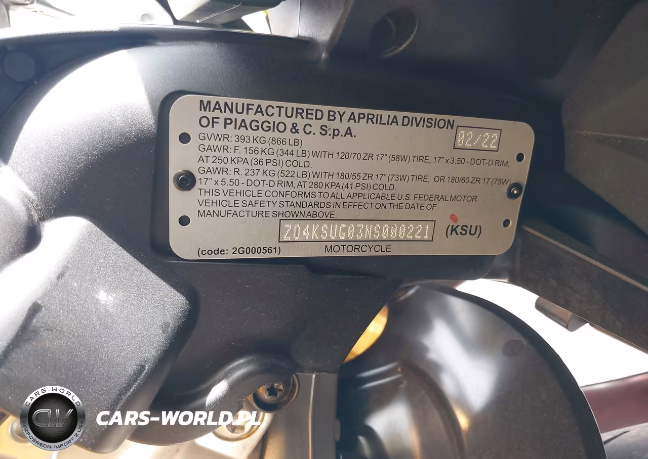 2022 Aprilia Rs 660 VIN:ZD4KSUG03NS000221 - 10