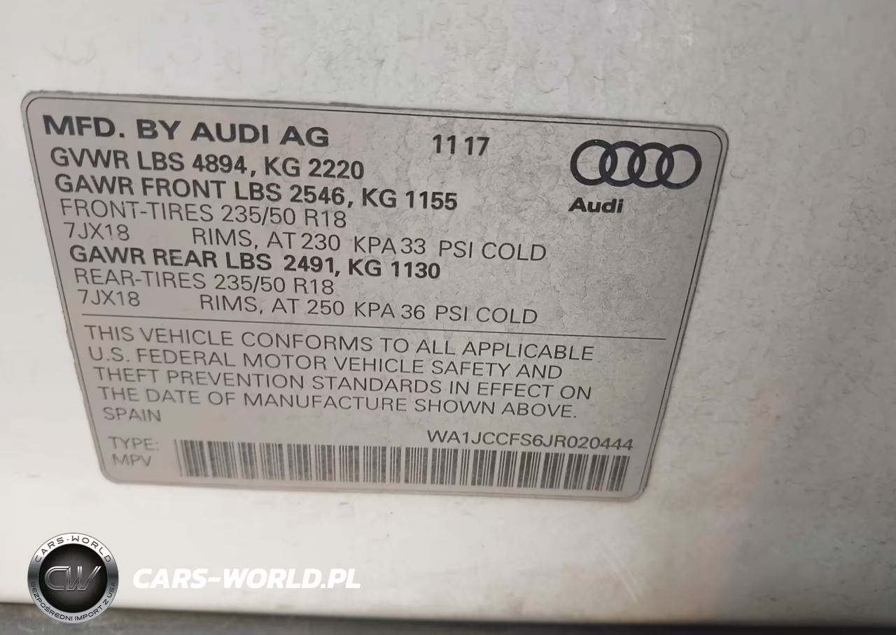 2018 Audi Q3 2.0T Premium-2.0T Sport Premium VIN:WA1JCCFS6JR020444 - 9