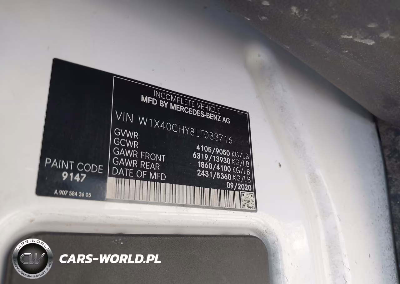 2020 Mercedes-Benz Sprinter VIN:W1X40CHY8LT033716 - 8