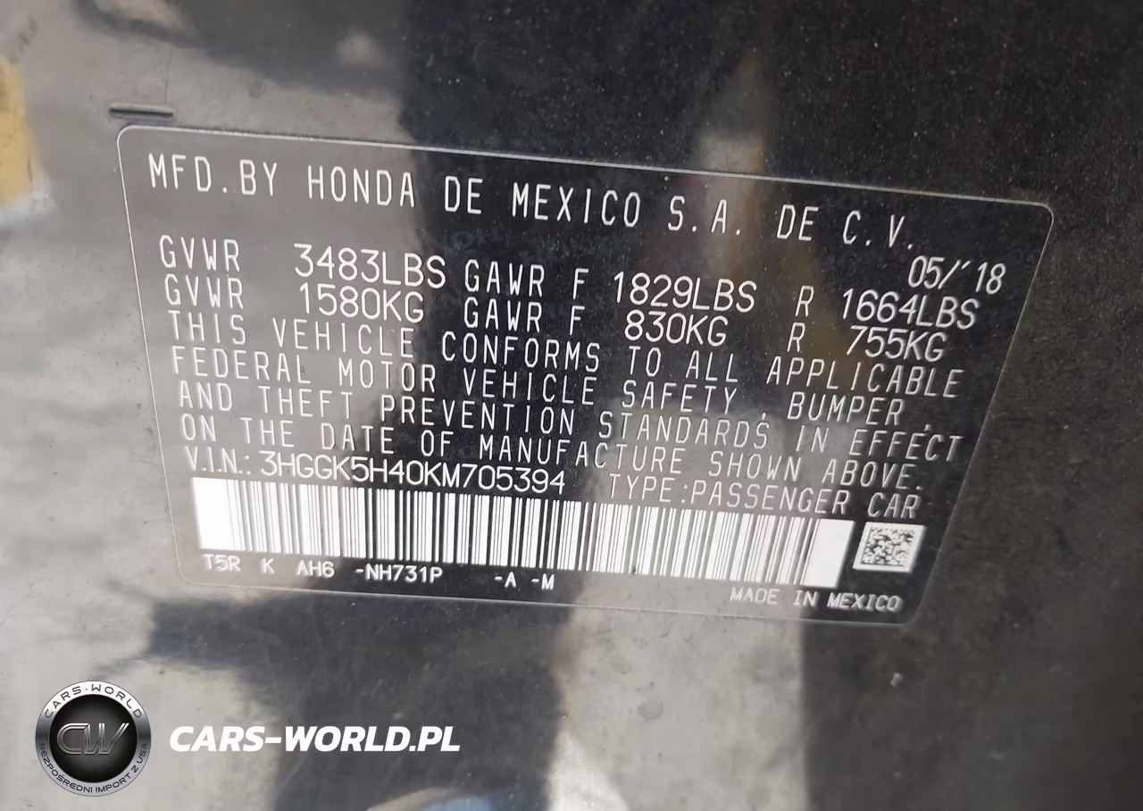 2019 Honda Fit Lx VIN:3HGGK5H40KM705394 - 9