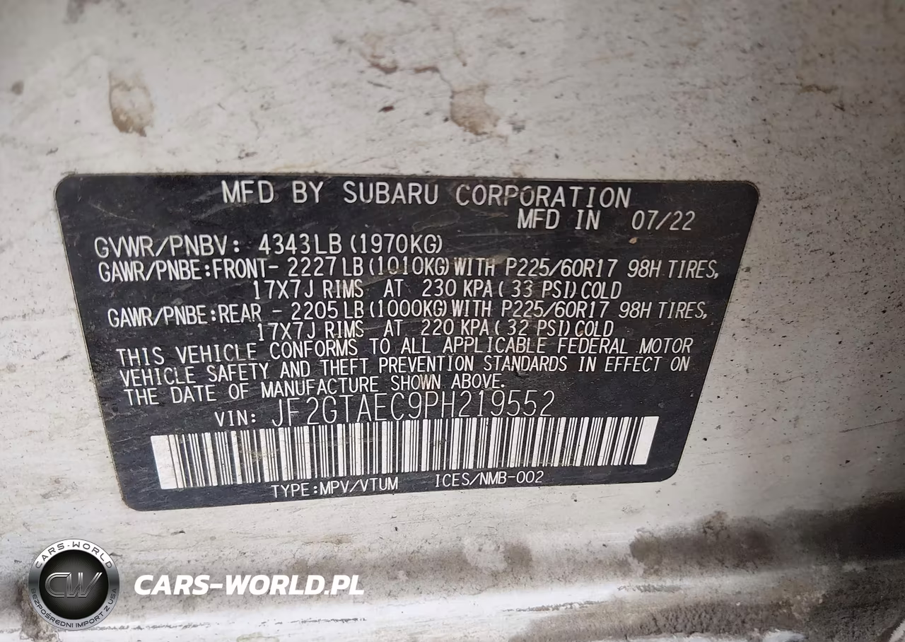 2023 Subaru Crosstrek Premium VIN:JF2GTAEC9PH219552 - 9